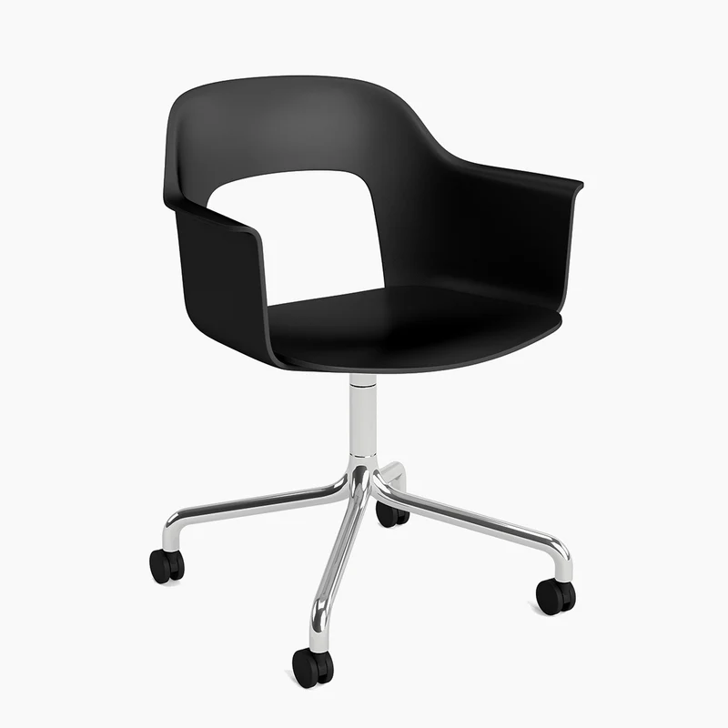 Layout Armchair 261 — Polished aluminium Swivel Wheel