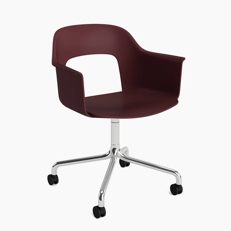 Layout Armchair 261 — Polished aluminium Swivel Wheel