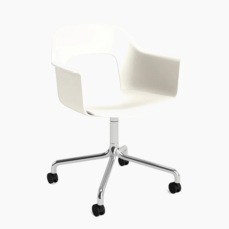 Layout Armchair 261 — Polished aluminium Swivel Wheel