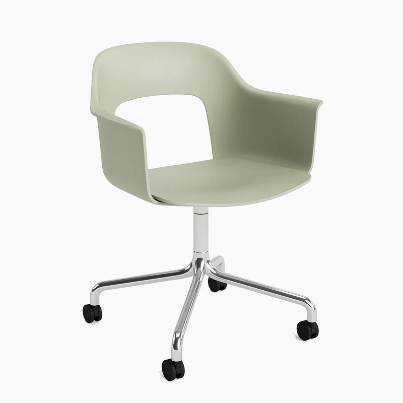 Layout Armchair 261 — Polished aluminium Swivel Wheel