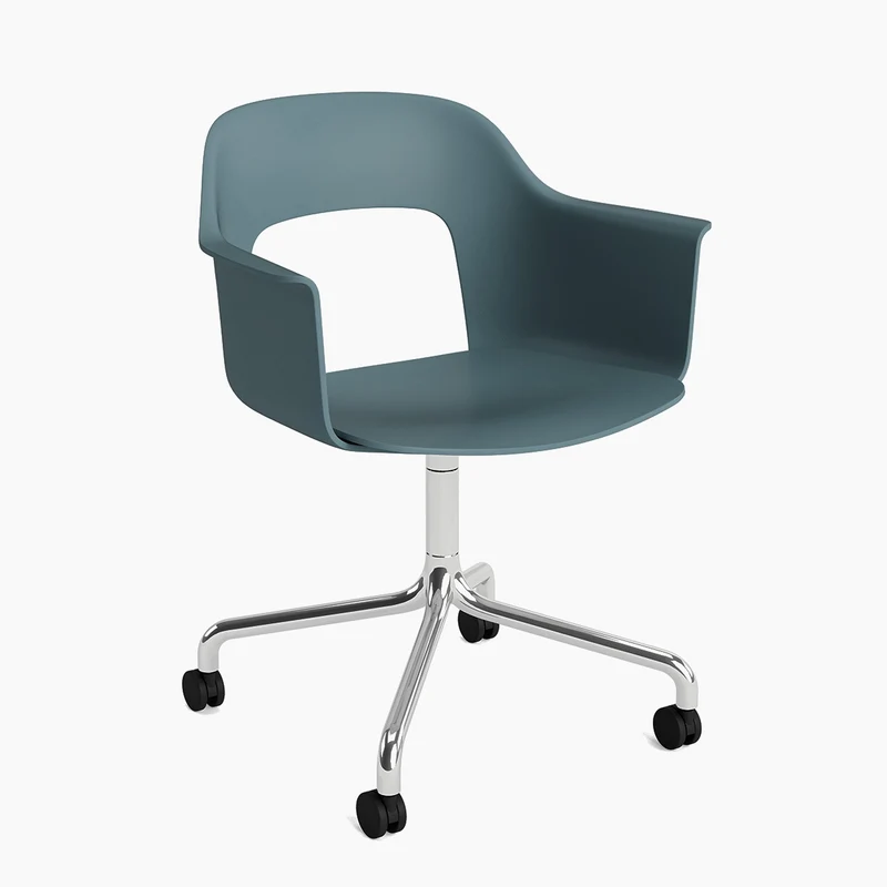 Layout Armchair 261 — Polished aluminium Swivel Wheel