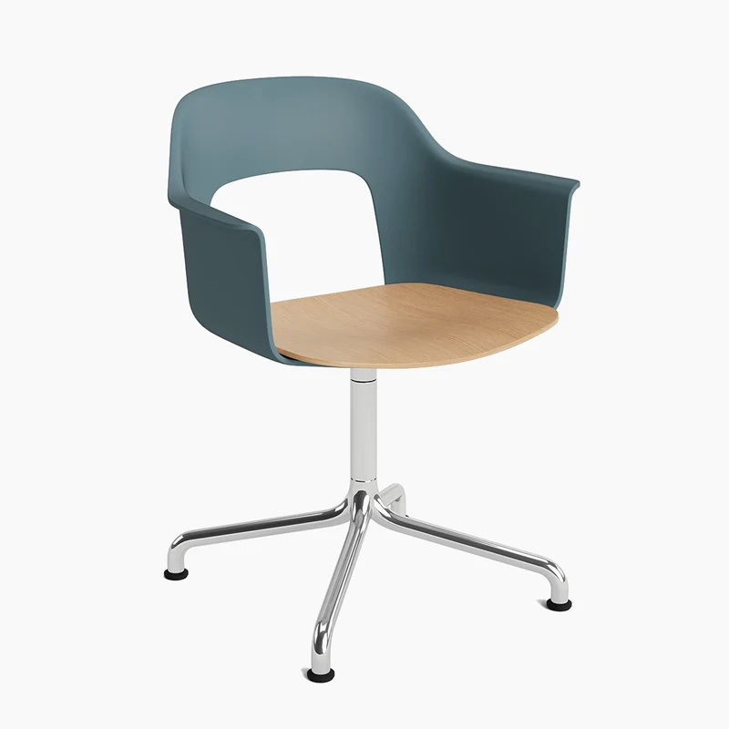 Layout Armchair 252 — Polished aluminium Swivel Arc