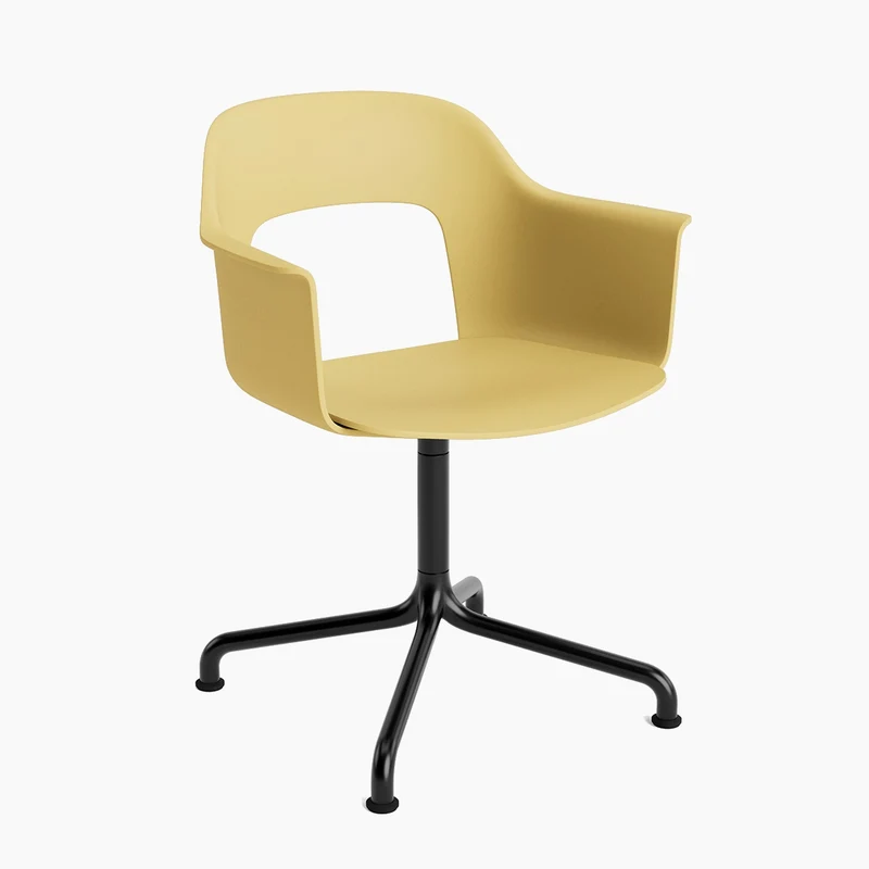 Layout Armchair 251 — Black Aluminium Swivel Arc