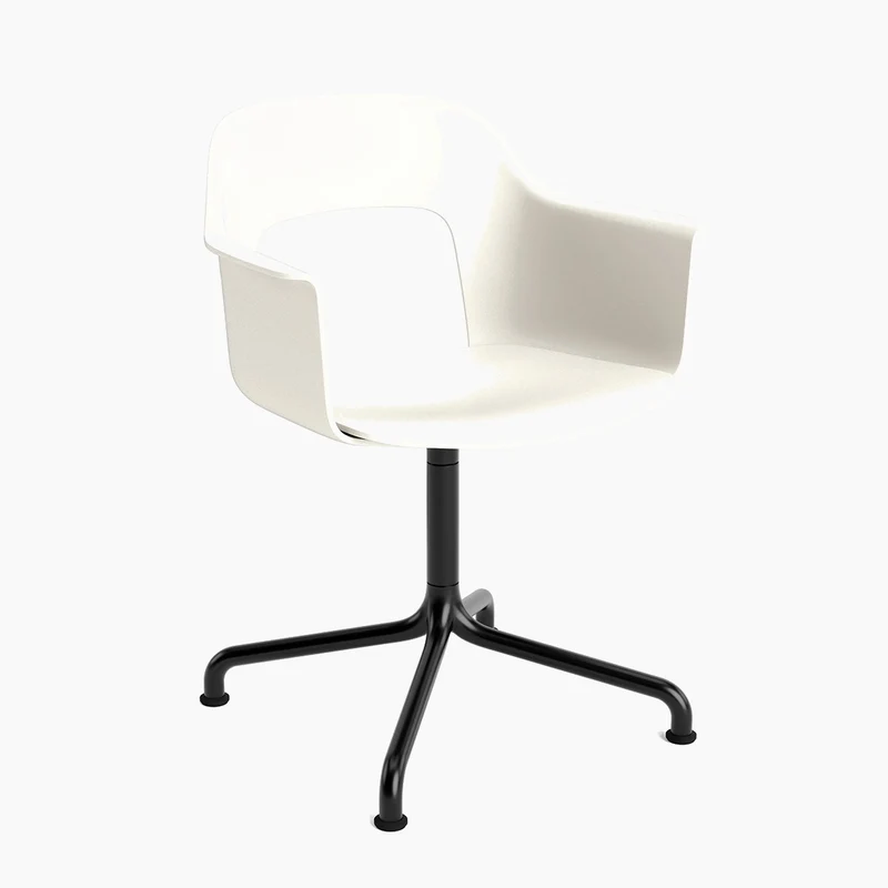 Layout Armchair 251 — Black Aluminium Swivel Arc