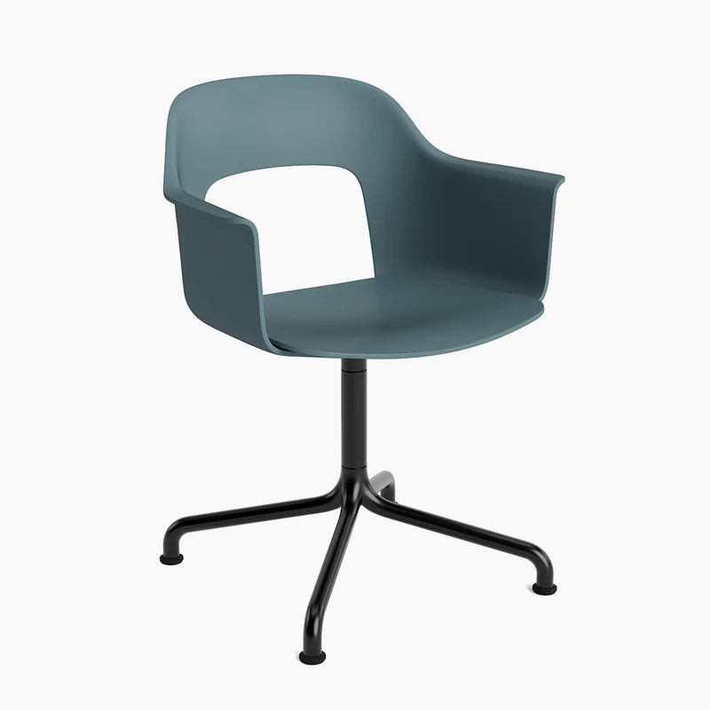 Layout Armchair 251 — Black Aluminium Swivel Arc