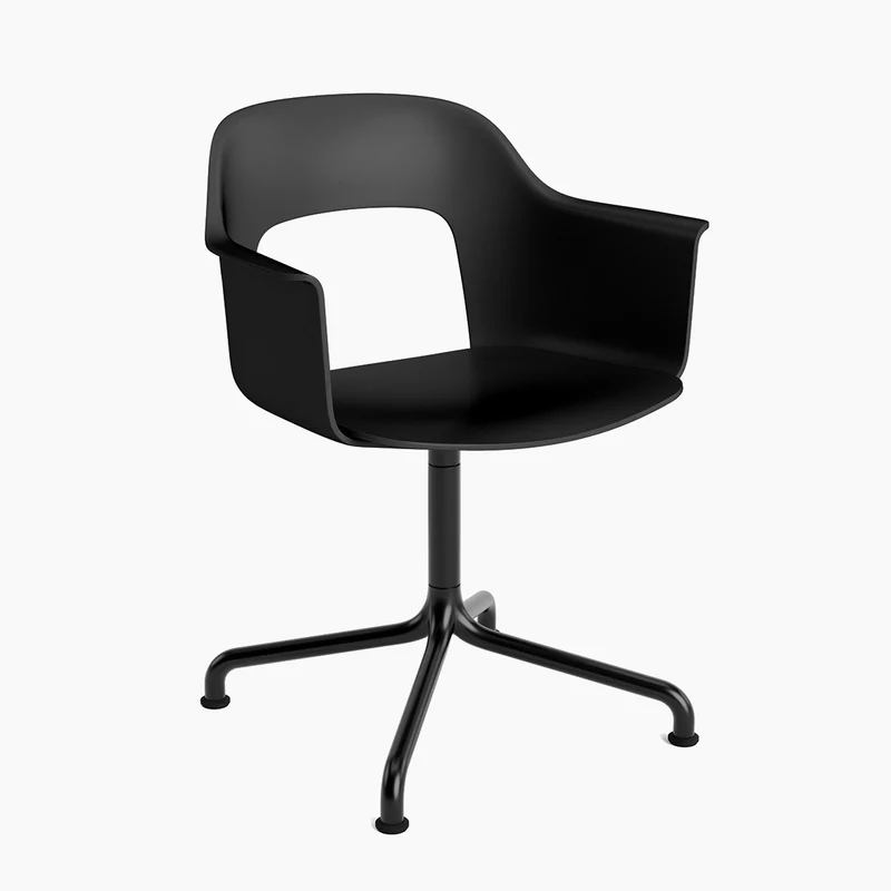 Layout Armchair 251 — Black Aluminium Swivel Arc