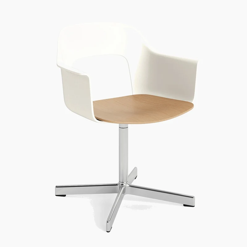 Layout Armchair 232 — Polished aluminium Swivel