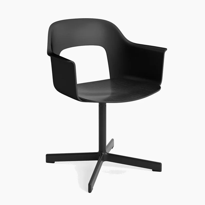 Layout Armchair 232 — Black Aluminium Swivel