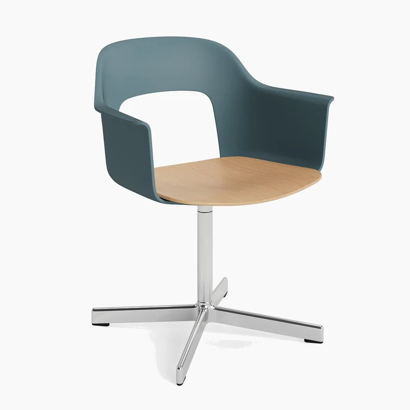 Layout Armchair 232 — Black Aluminium Swivel