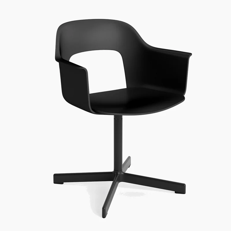 Layout Armchair 231 — Black Aluminium Swivel