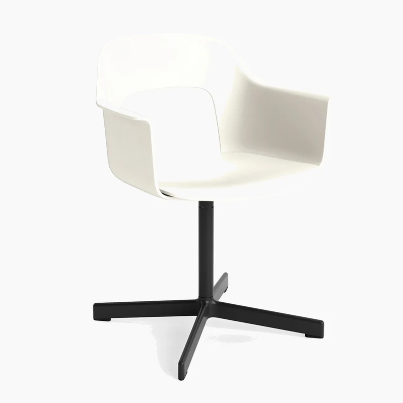 Layout Armchair 231 — Black Aluminium Swivel