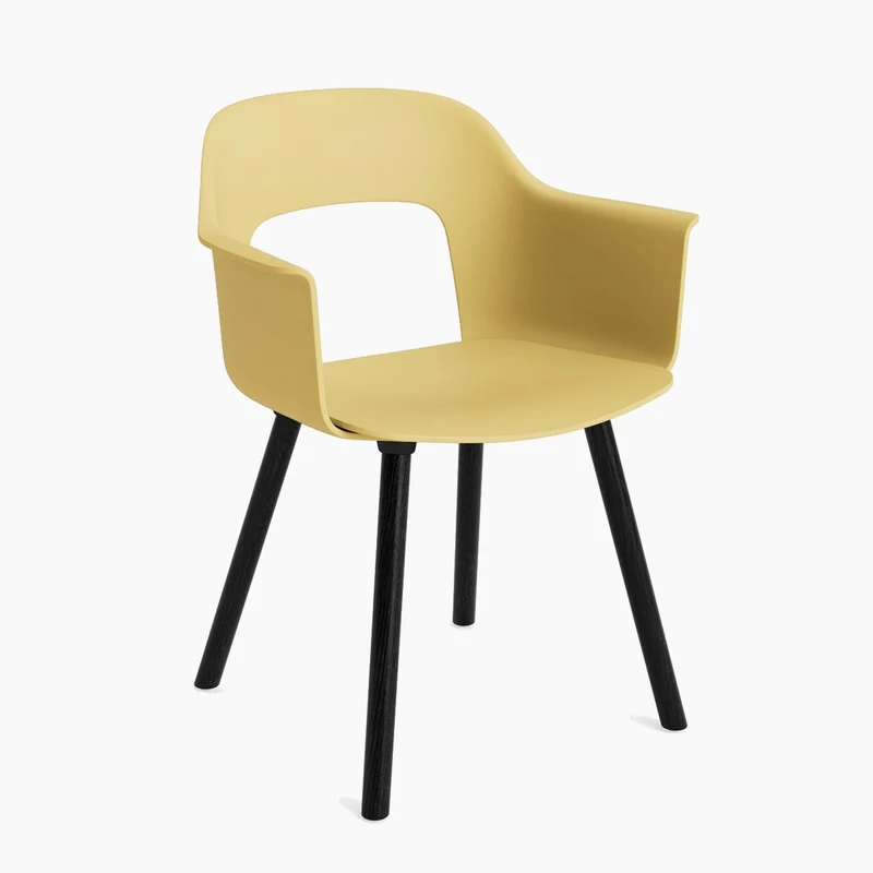 Layout Armchair 221 — Black Lacquered oak 4-Leg