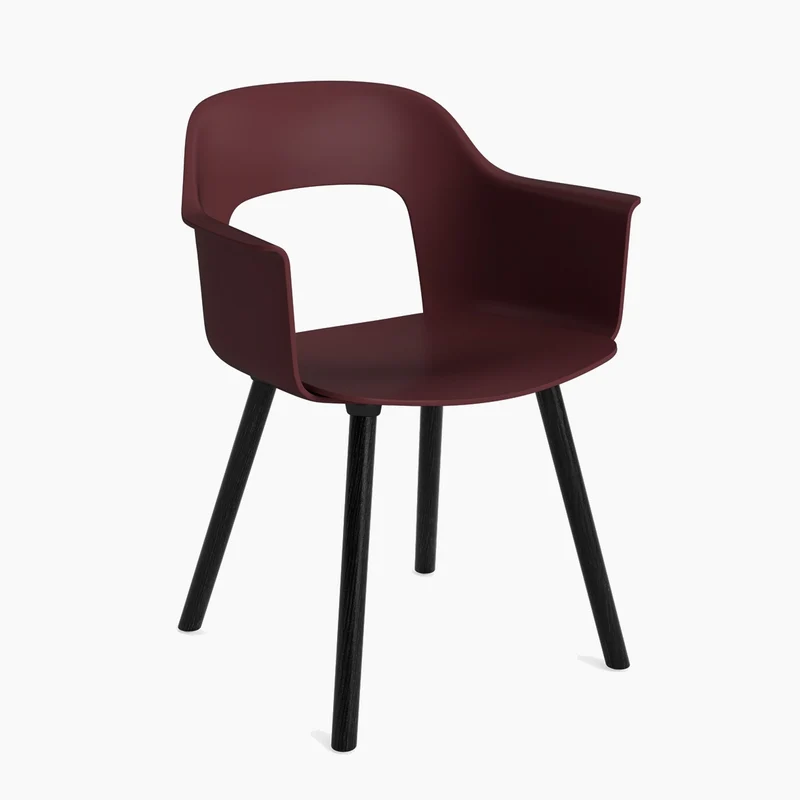 Layout Armchair 221 — Black Lacquered oak 4-Leg