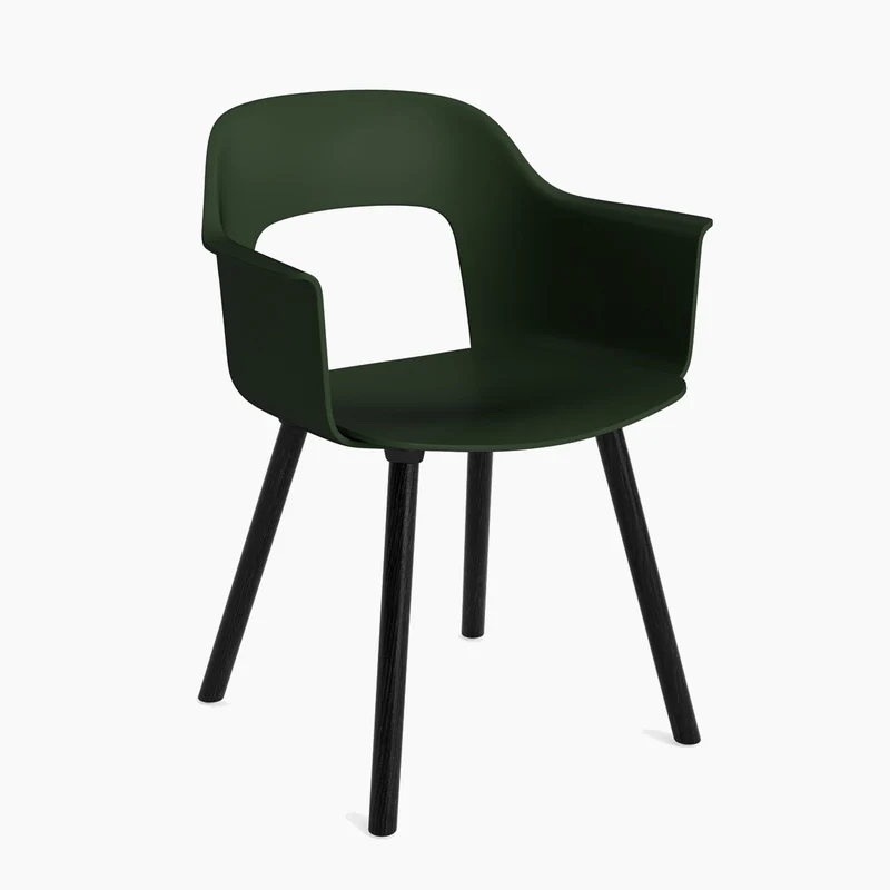 Layout Armchair 221 — Black Lacquered oak 4-Leg