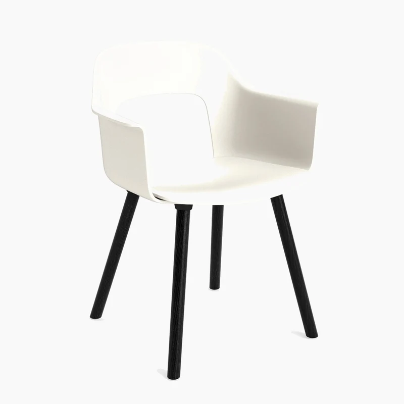 Layout Armchair 221 — Black Lacquered oak 4-Leg
