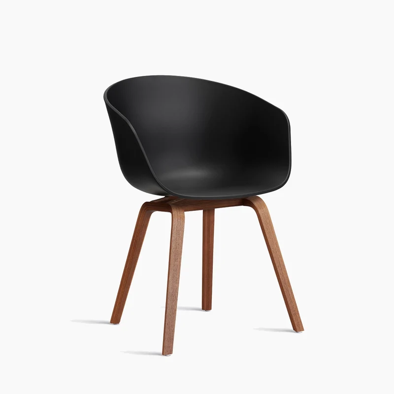 About A Chair AAC 22 — Lacquered walnut 4-Leg