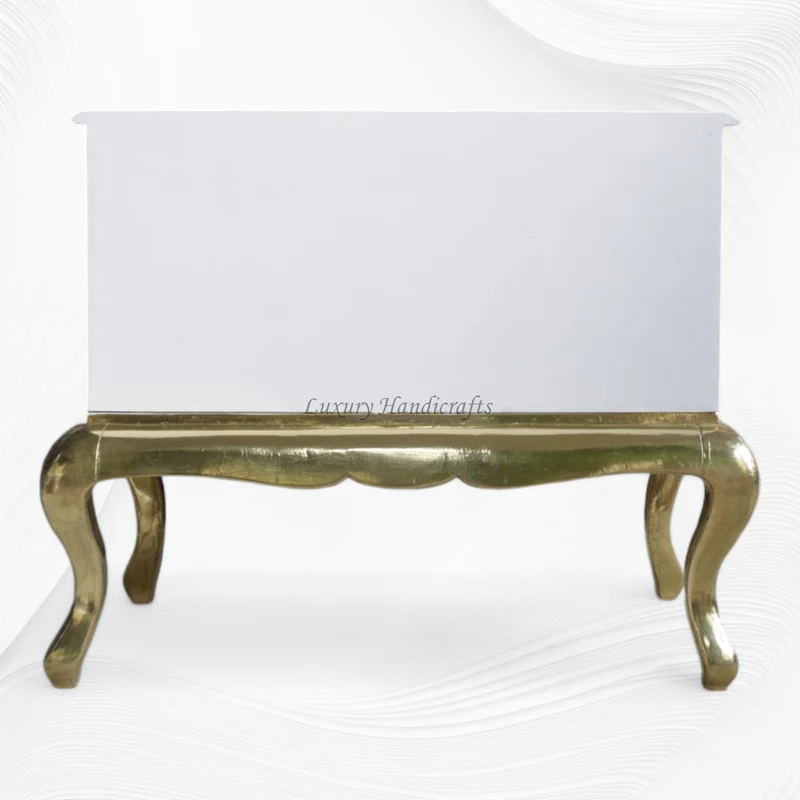 Royal MOP Inlay 2 Drawer Chest White