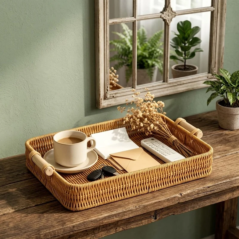 Panier en rotin pour rangement | Tressé Main