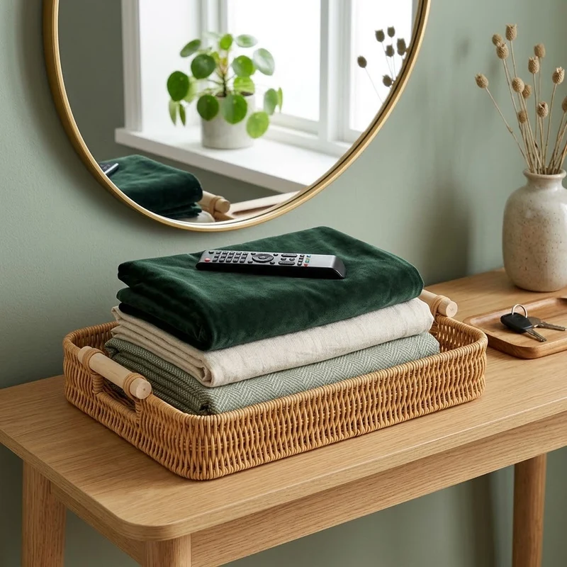 Panier en rotin pour rangement | Tressé Main