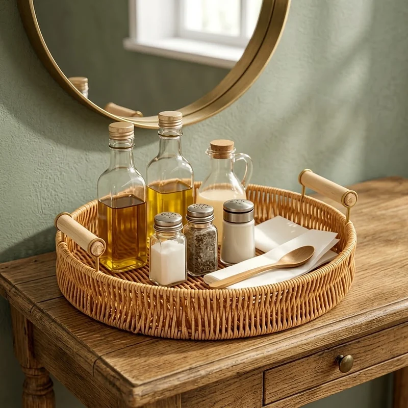 Panier en rotin pour rangement | Tressé Main