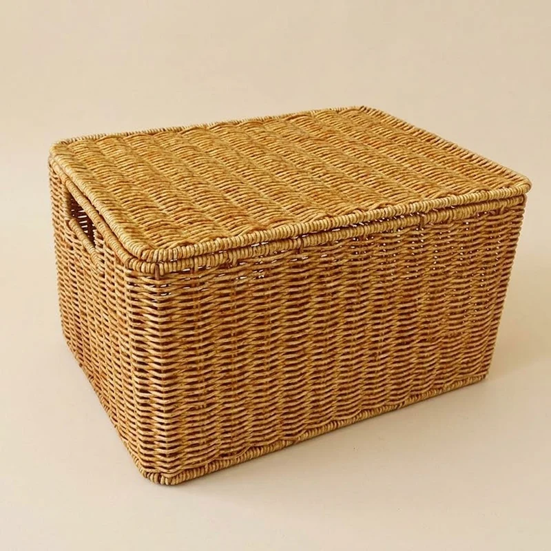 Panier en rotin avec couvercle | Rangement Naturel
