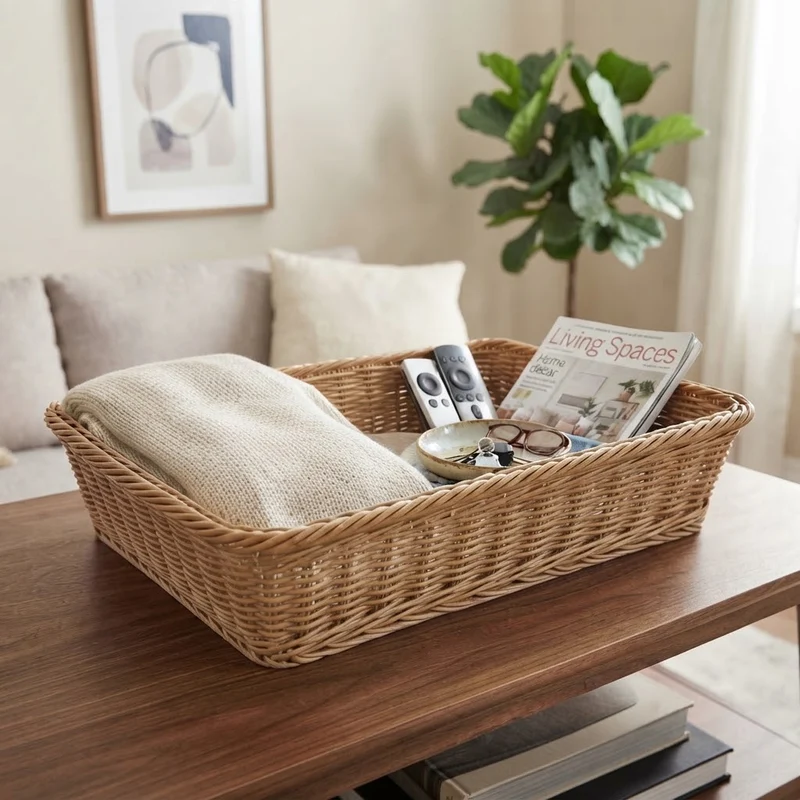 Panier de rangement | Imitation Rotin