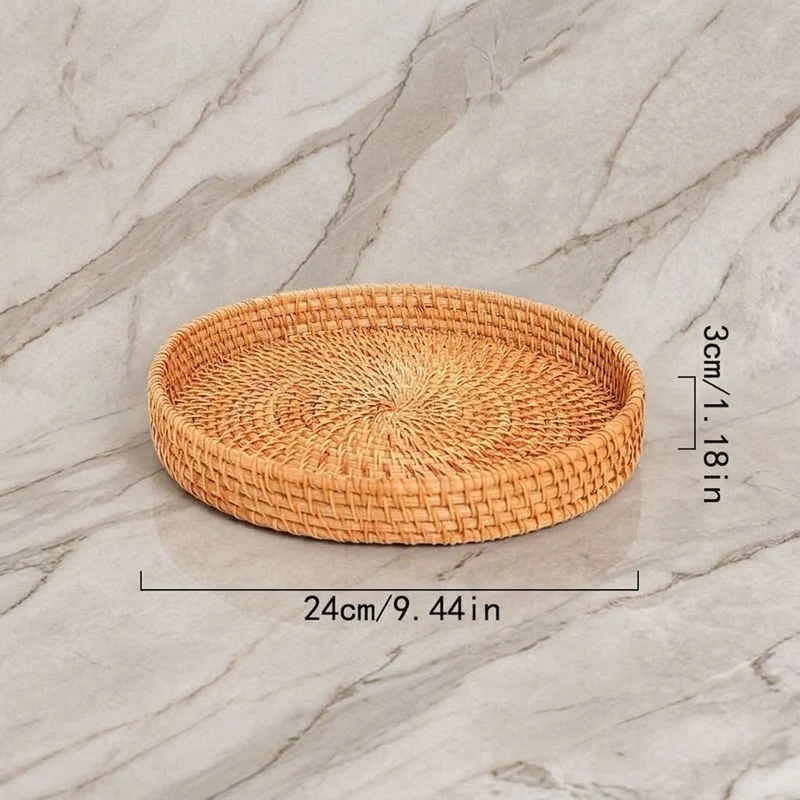Paniers en osier | Tressé Main Rond 24cm