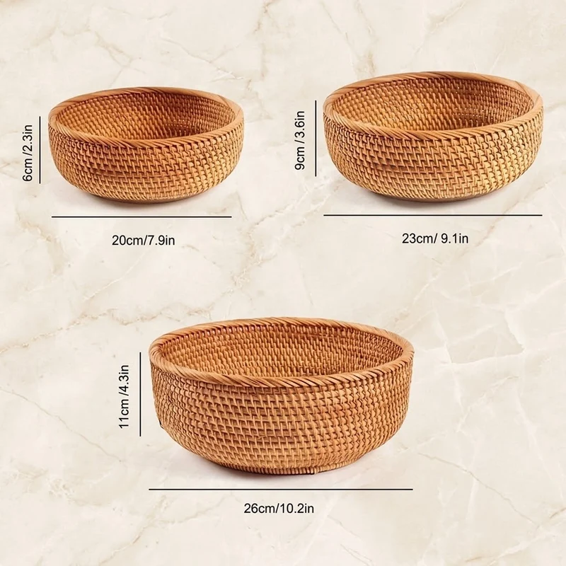 Paniers en osier pour rangement | Tissés main Vietnam