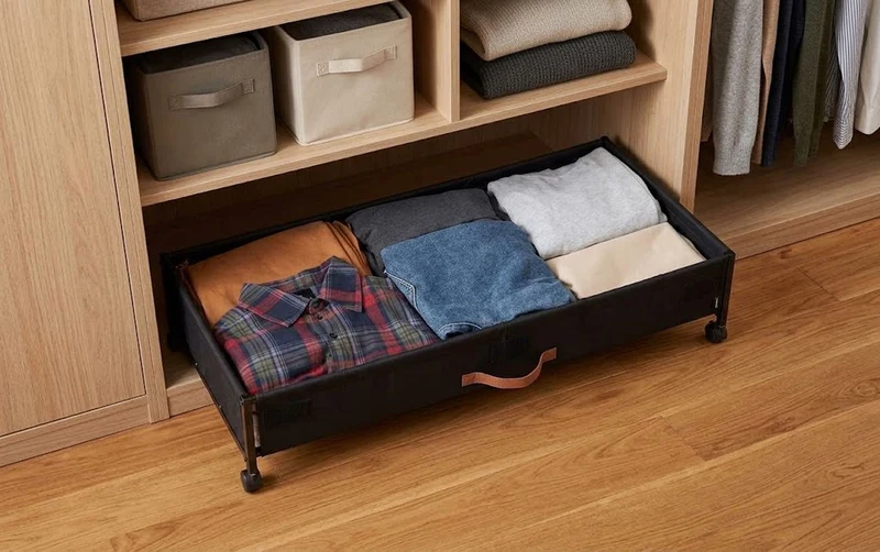 Sac de rangement sous lit | Roulettes