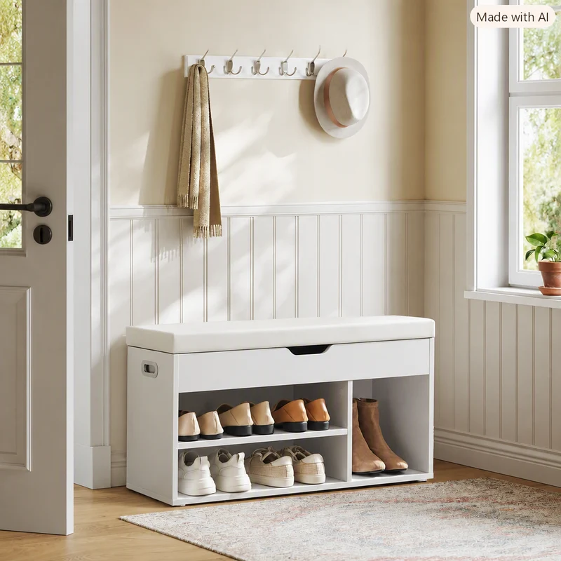 Banc d'entrée avec rangement | Compact 7 Paires