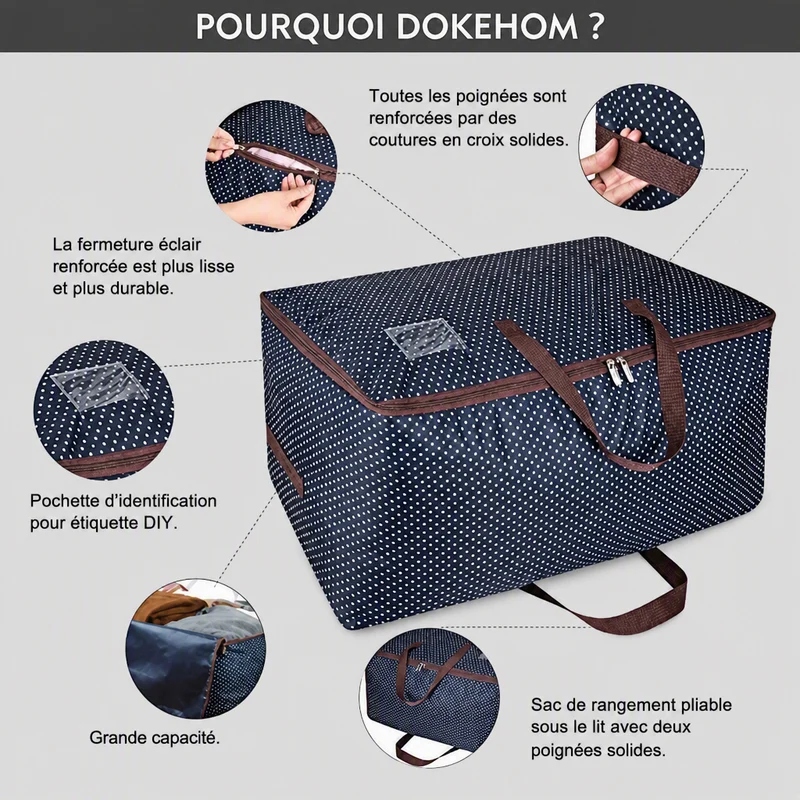 Sac de rangement vêtements | 105L étanche
