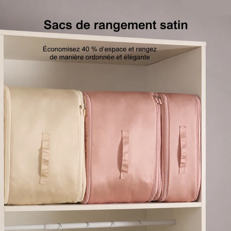 Sac de rangement vêtements | Satin Premium
