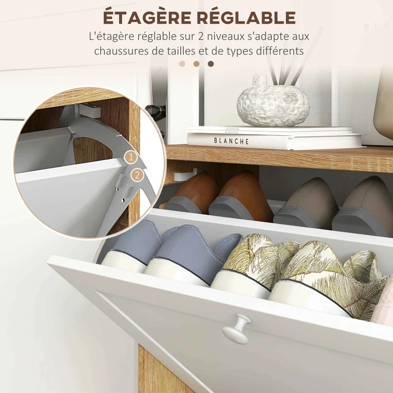 Meuble chaussure entrée | Compact 12 paires