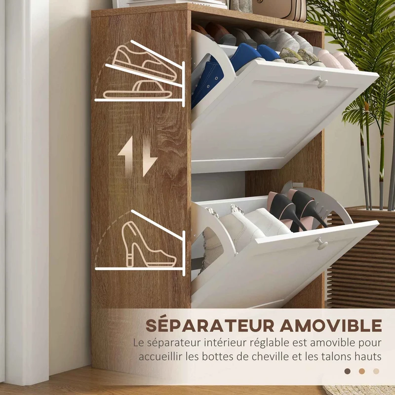 Meuble chaussure entrée | Compact 12 paires