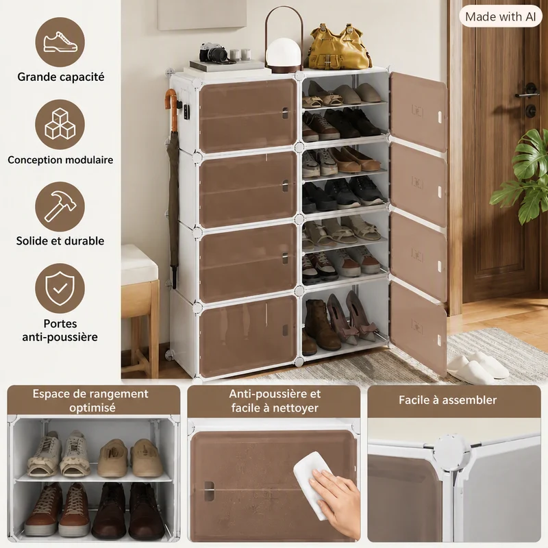 Cubes de rangement | Organisateur 32 paires