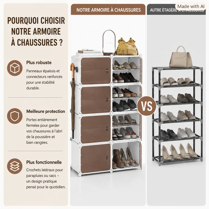 Cubes de rangement | Organisateur 32 paires