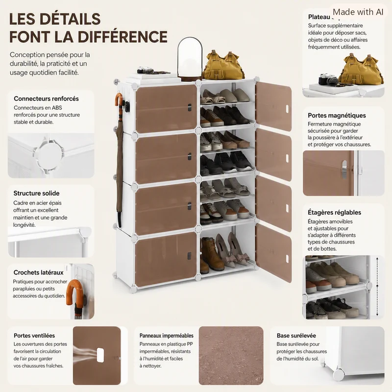 Cubes de rangement | Organisateur 32 paires