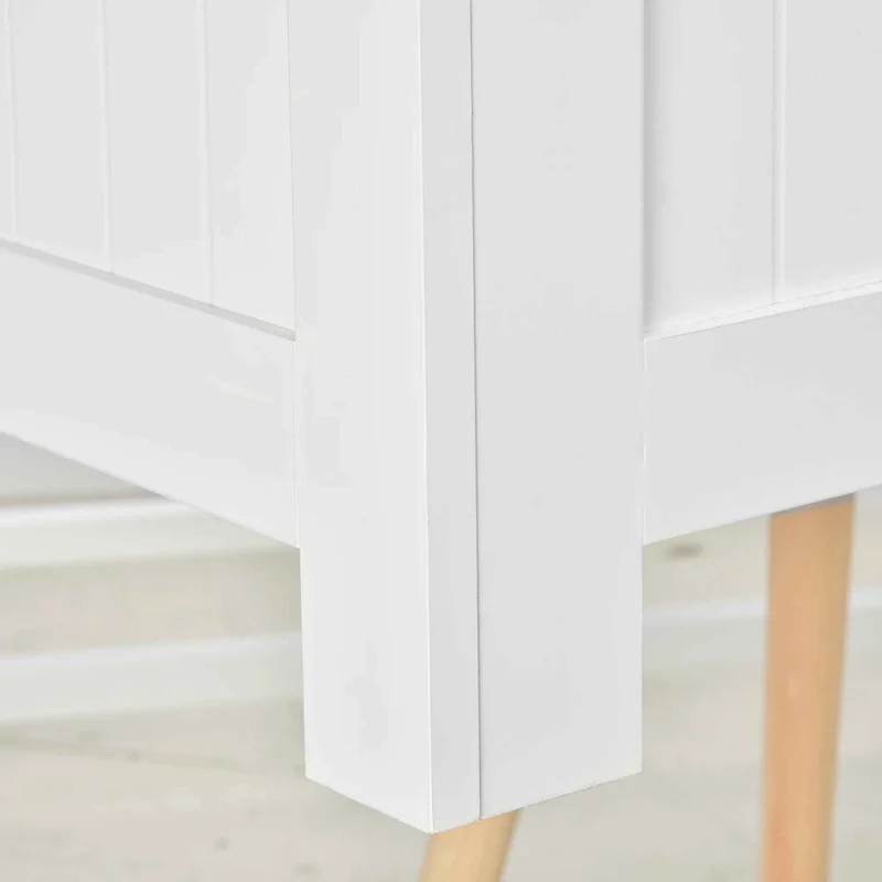 Banc coffre de rangement | Blanc Sécurisé 75L