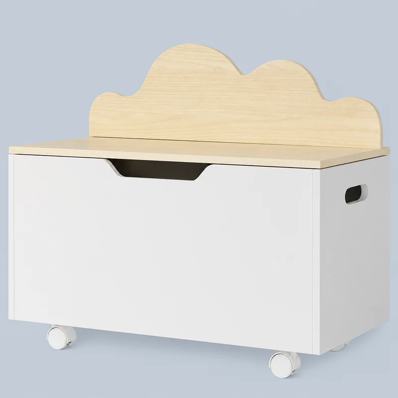 Banc coffre de rangement | Sécurisé Roulettes Enfant