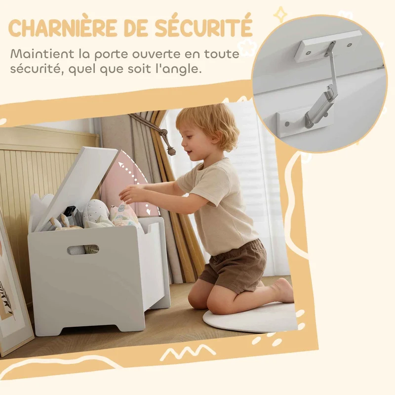 Banc coffre de rangement | Ours Ludique