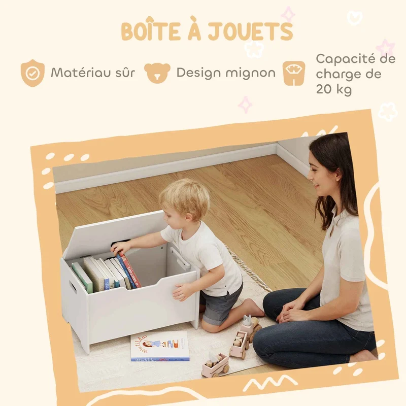 Banc coffre de rangement | Ours Ludique