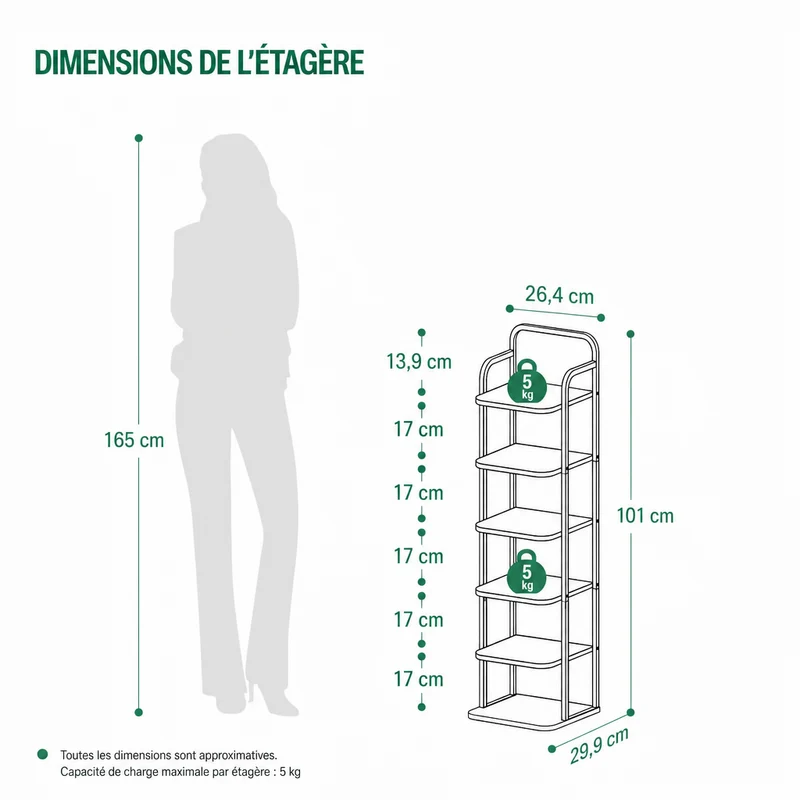 Étagère à Chaussures | Verticale 6 Niveaux | Novabo