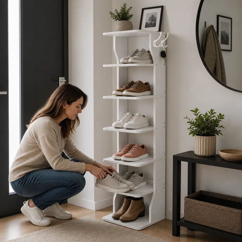 Étagère à chaussures 7 Niveaux Gain de Place