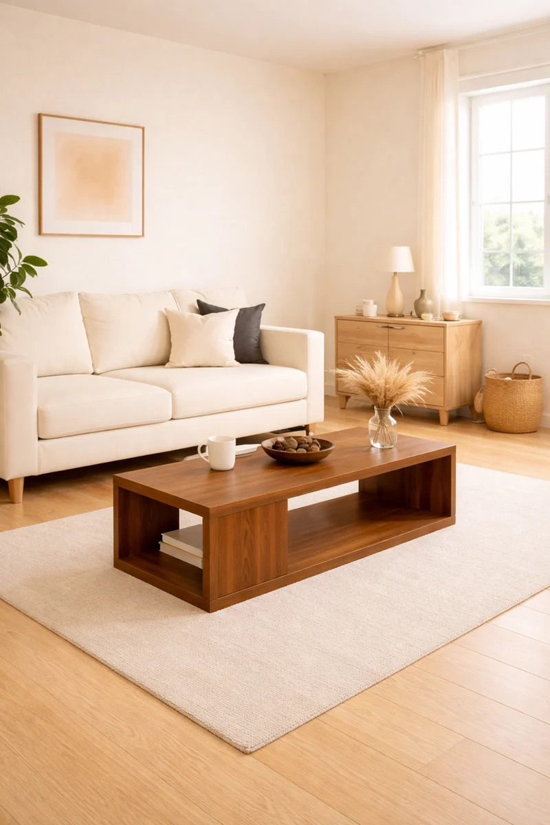 The Lunen – Solid Black Walnut Coffee Table