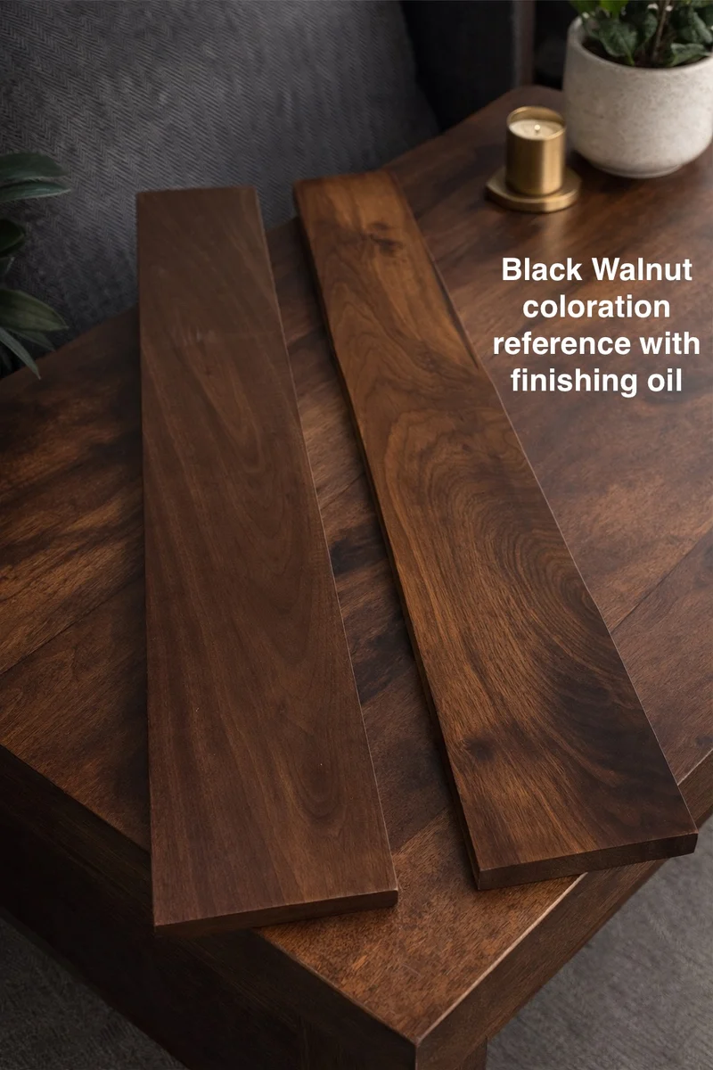 The Lunen – Solid Black Walnut Coffee Table