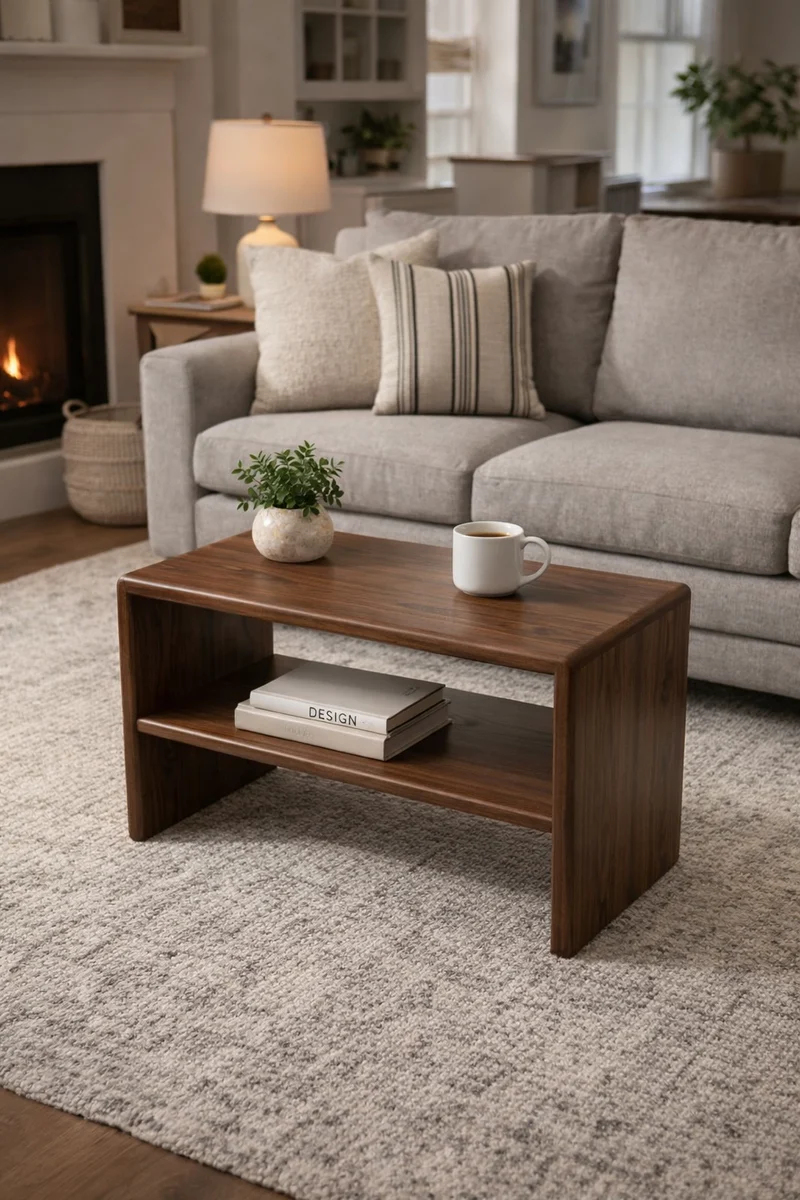 The Nara | Solid Black Walnut Coffee Table