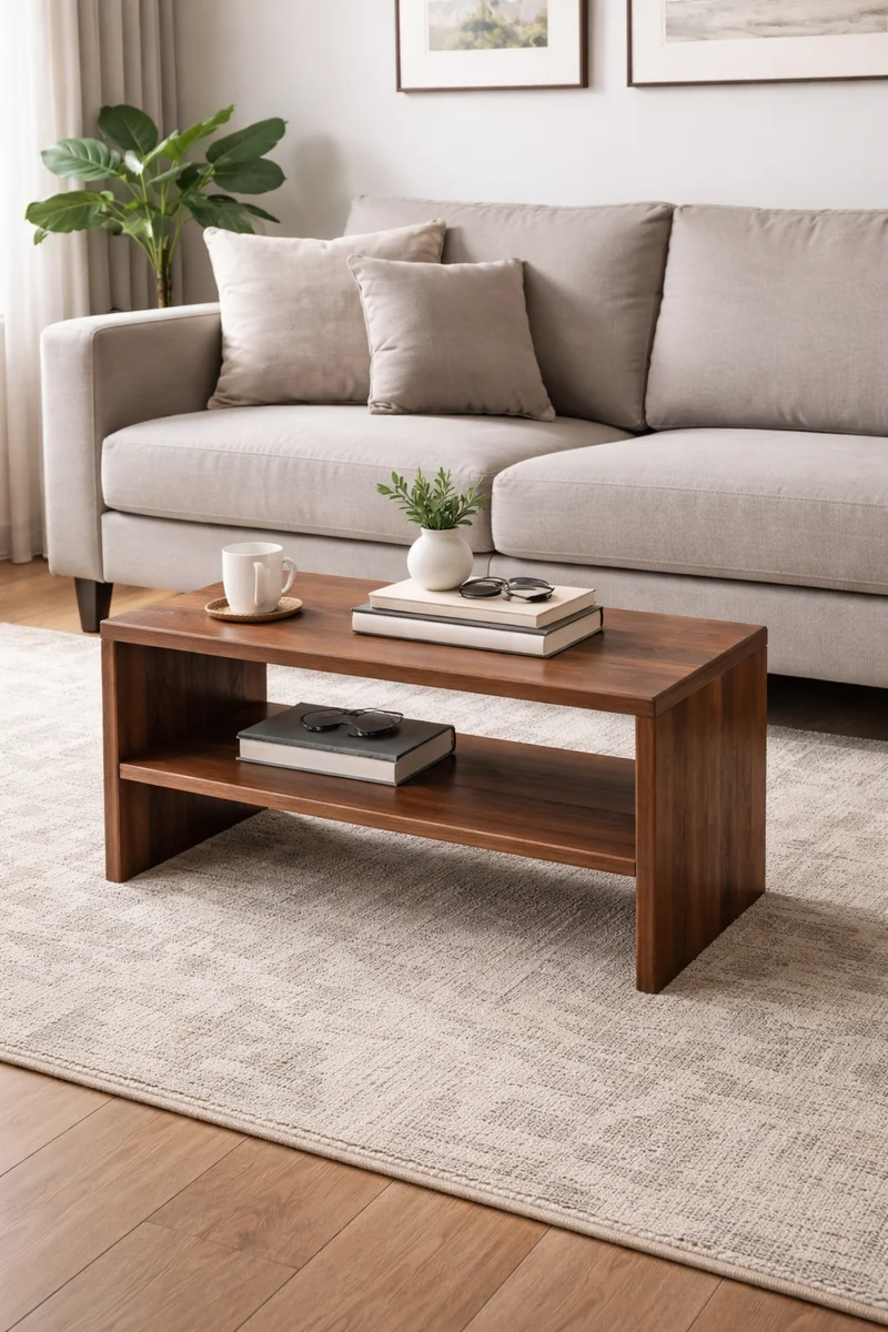 The Nara | Solid Black Walnut Coffee Table