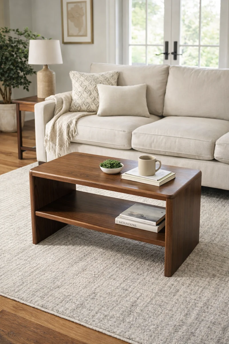 The Nara | Solid Black Walnut Coffee Table