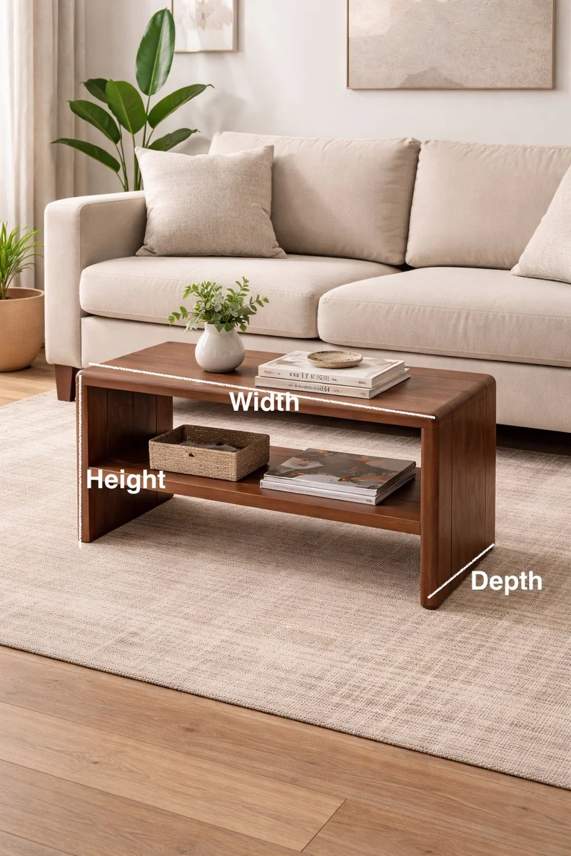 The Nara | Solid Black Walnut Coffee Table