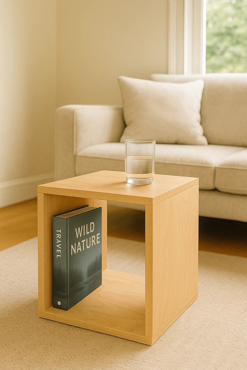 Handcrafted Modular Maple Bookcase – Custom Solid Wood Shelving Unit